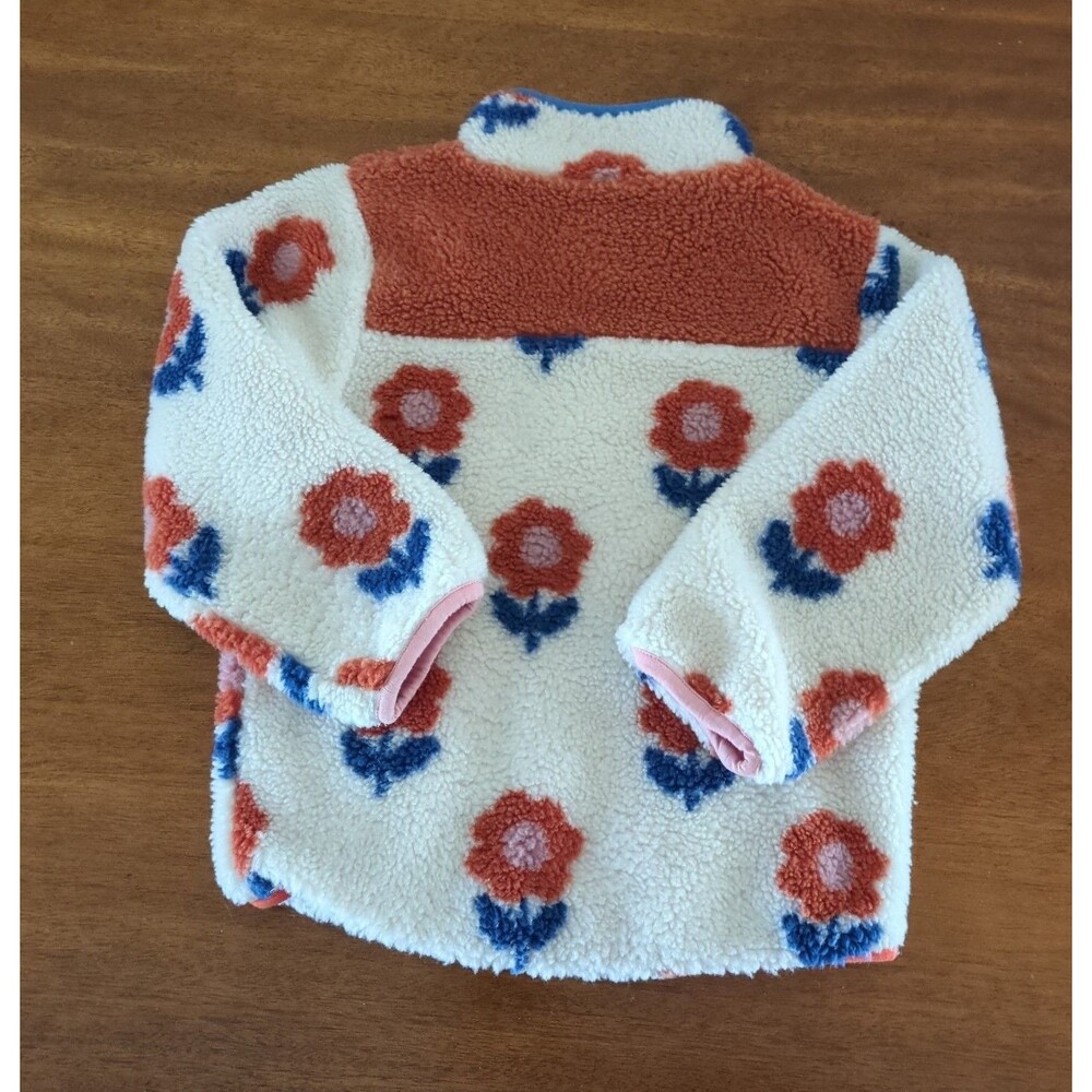 MINI BODEN Kids' Girls Zip Through Printed Fleece Oatmeal Flower Girls 4/5 GUC - Picture 11 of 11